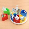 Tomkids Art Supply Organizer – 360° Rotating Art Caddy with Removable Bins