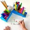 hand2mind Junior Flexible Desk Organizer – Modular Desk Accessories for Office & Classroom